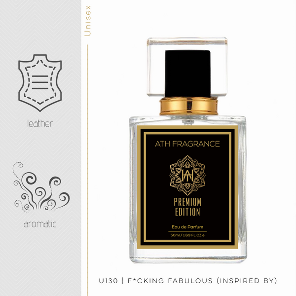 A clear glass bottle of perfume fragrance, inspired by f*cking Fabulous From ATH FRAGRANCE