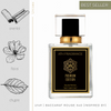 A clear glass bottle of perfume fragrance, inspired by Baccarat Rouge 540 From ATH FRAGRANCE